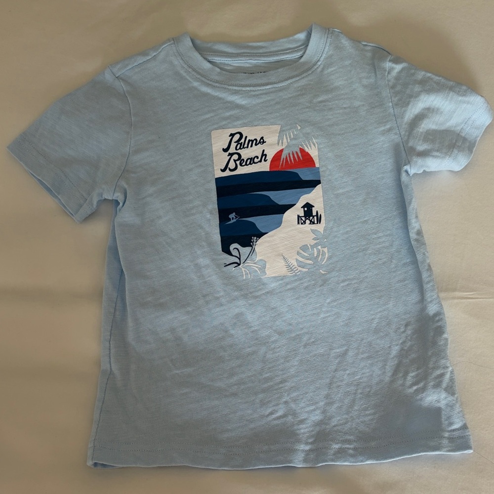 Janie and Jack Light Blue 'Palms Beach' Graphic Tee